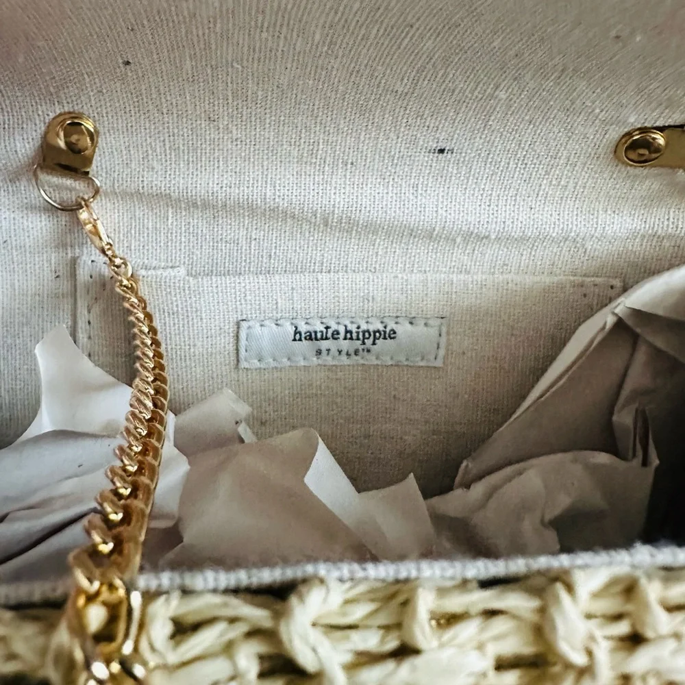 Haute Hippie Cream Textured Clutch - Picture 6 of 8